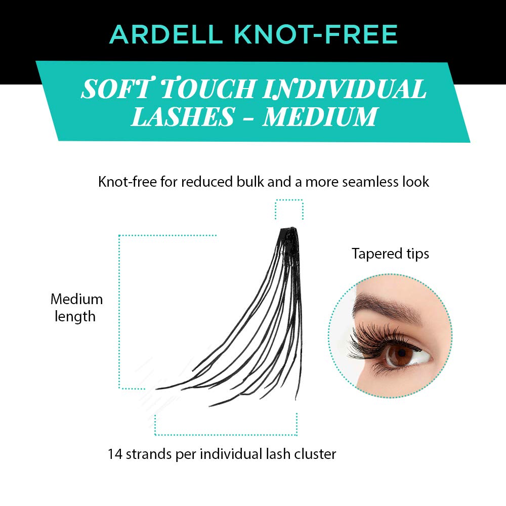 Ardell Soft Touch medium tapered lashes for balanced length and soft volume.
