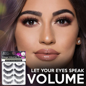 Ardell Mega Volume 251 lashes with fluffy density for a wispy, luxe look.