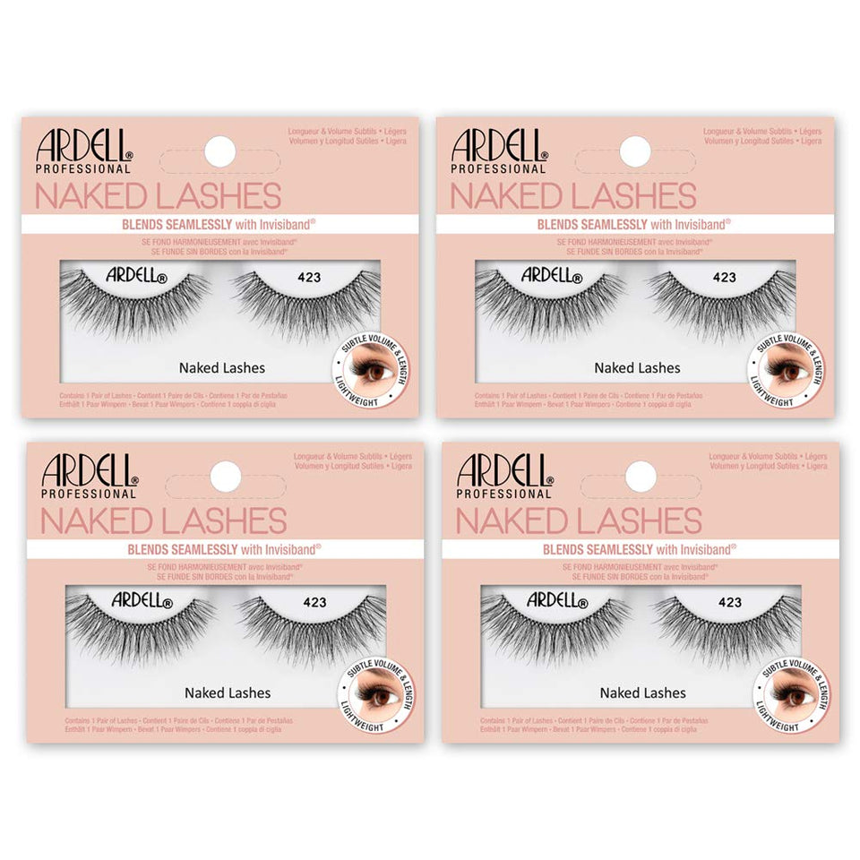 Ardell Naked 423 Invisiband pack close-up showing natural look.