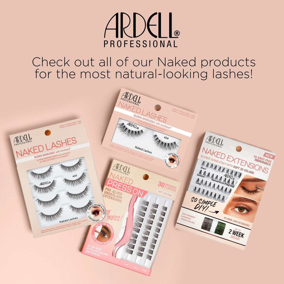 Ardell Naked Lashes 427 easy application with a comfortable lash line