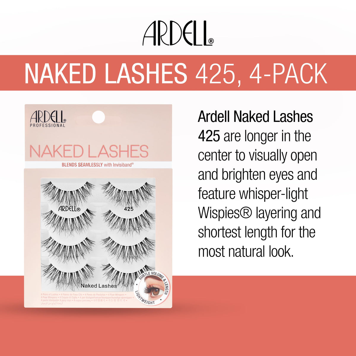 Ardell Naked Lashes 427 Invisiband fit for all-day comfort