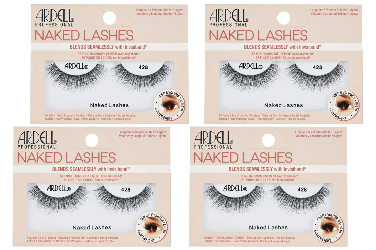 Ardell Naked Lashes 428 with Invisiband offer a seamless band for comfortable daily wear.