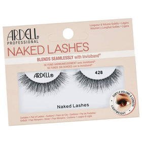 Ardell Naked Lashes 428 soft feel closeup shows lightweight, natural-look wear for daily use.