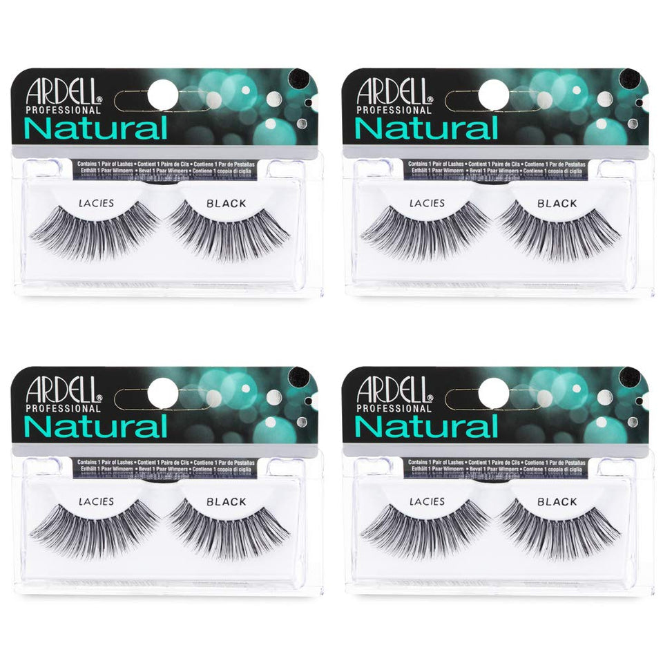 Ardell Natural Lashes Lacies Black four-pack for everyday natural glam
