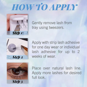 Ardell Pro-trusted lash extensions in use for a professional finish