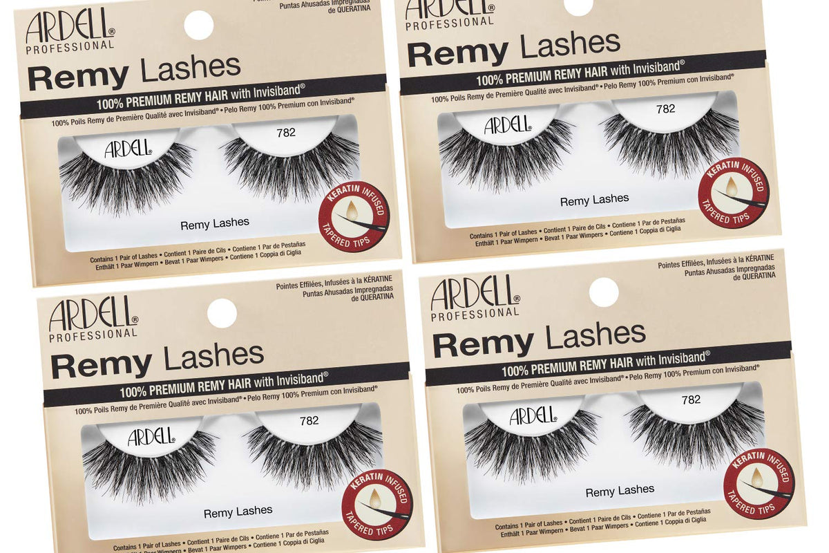 Ardell Remy Lashes 782 invisiband close-up for seamless wear and dramatic eye definition.