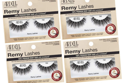 Ardell Remy Lashes 782 invisiband close-up for seamless wear and dramatic eye definition.