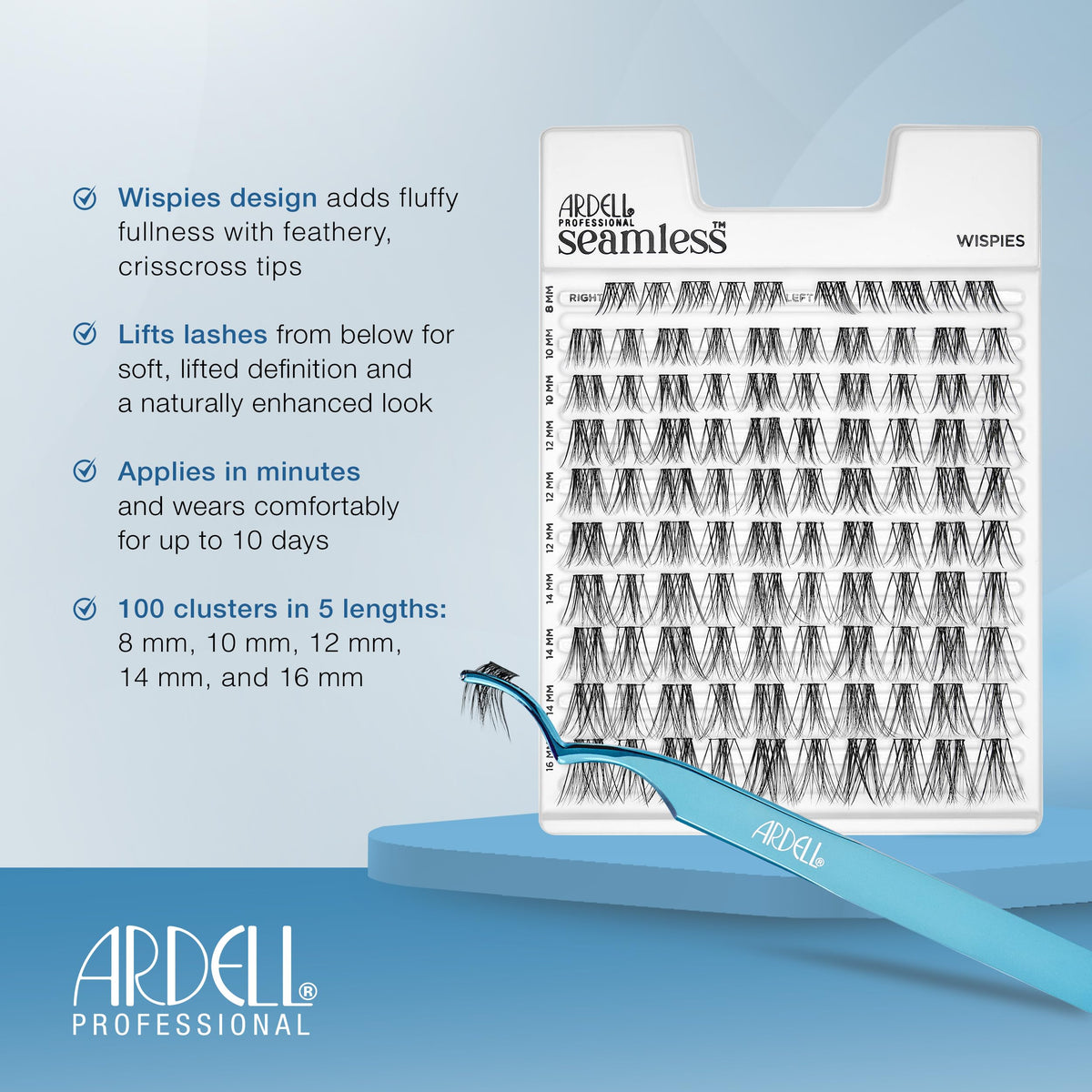 Ardell Wispies 10mm length adds subtle volume and elongation