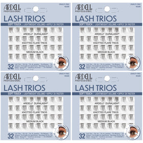 Ardell Soft Touch Trios Medium Black four-pack close-up for a natural look.