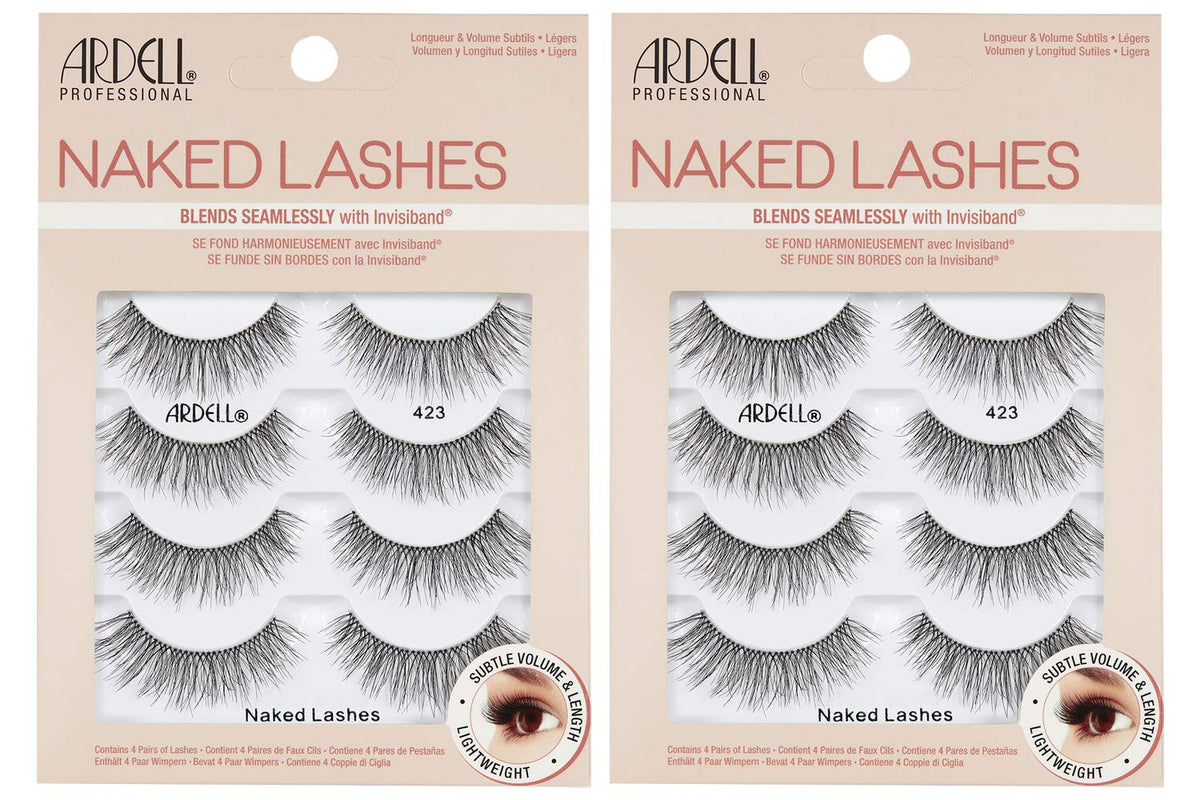 Ardell Naked Lashes #423 close-up for natural daily wear