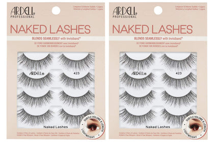 Ardell Naked Lashes #423 close-up for natural daily wear