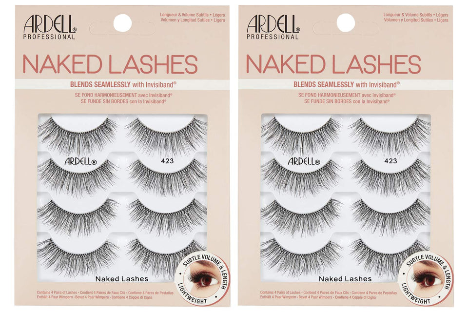 Ardell Naked Lashes #423 close-up for natural daily wear