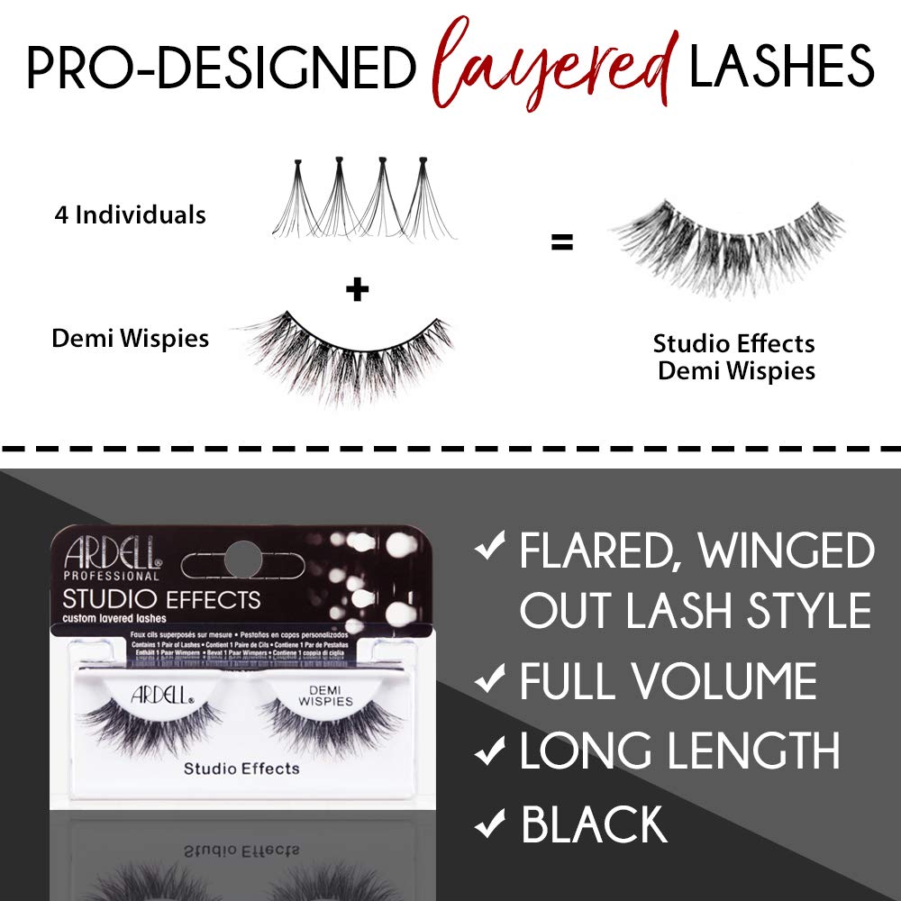 Ardell Studio Effects Demi Wispies four-pack display highlights reusable luxury lashes.