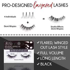 Ardell Studio Effects Demi Wispies four-pack display highlights reusable luxury lashes.