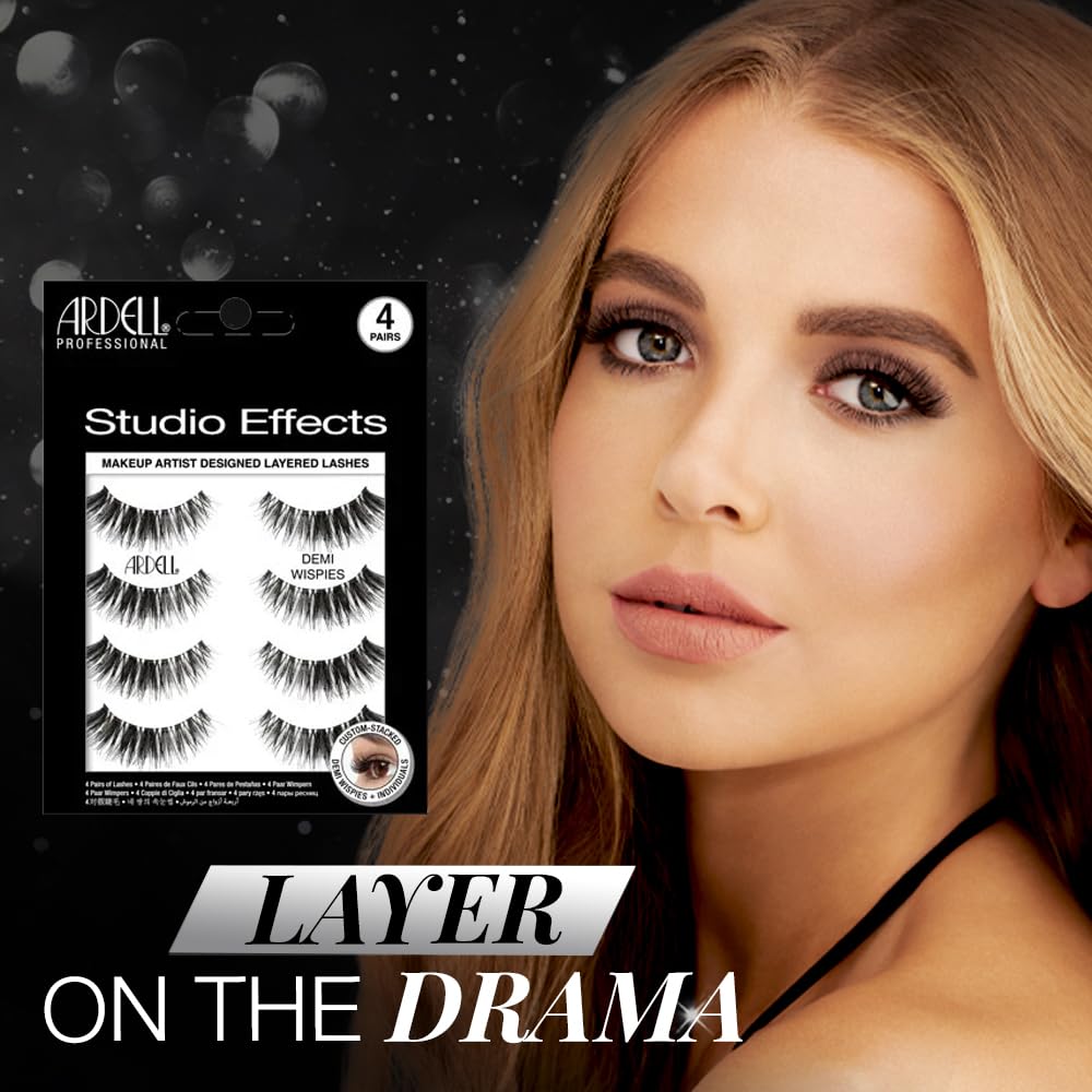 Ardell Studio Effects Demi Wispies multidimensional lash delivers depth and movement in photos.