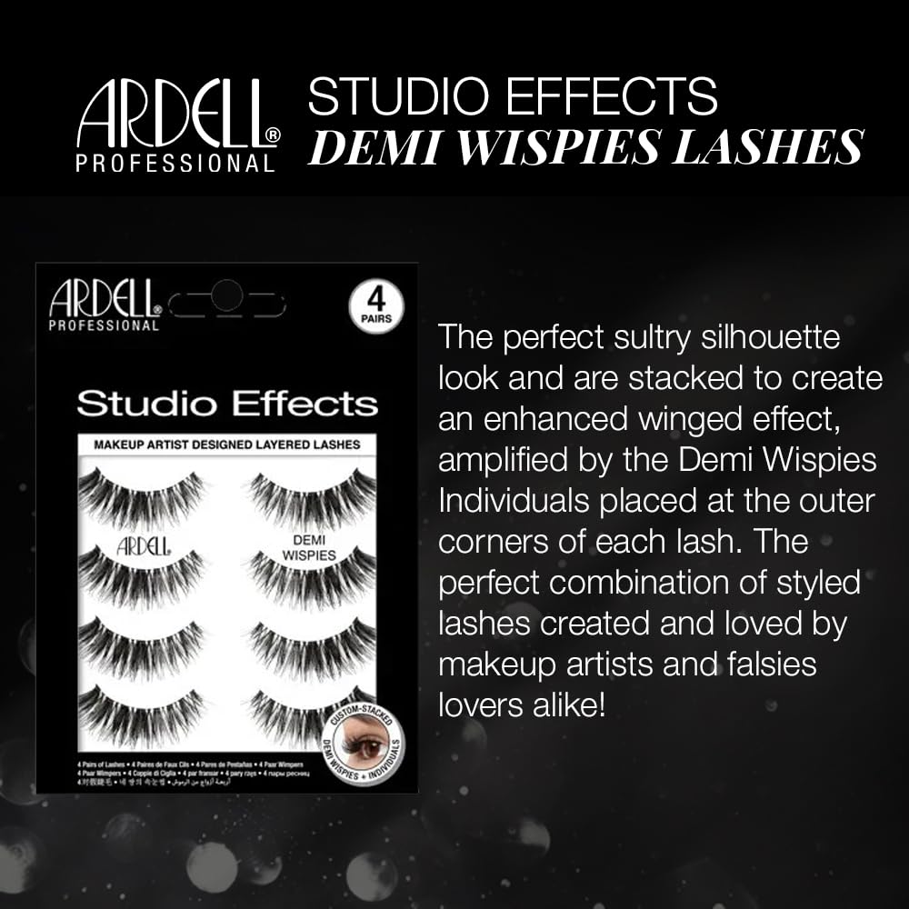 Ardell Studio Effects Demi Wispies outside corner drama enhances definition for evening looks.