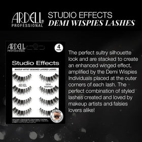 Ardell Studio Effects Demi Wispies outside corner drama enhances definition for evening looks.