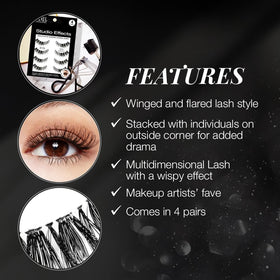 Ardell Studio Effects Demi Wispies wispy effect provides airy flutter for everyday glam.