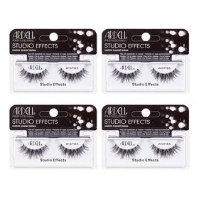 Ardell Studio Effects Wispies 4-pack on tray, ready to wear for instant glam