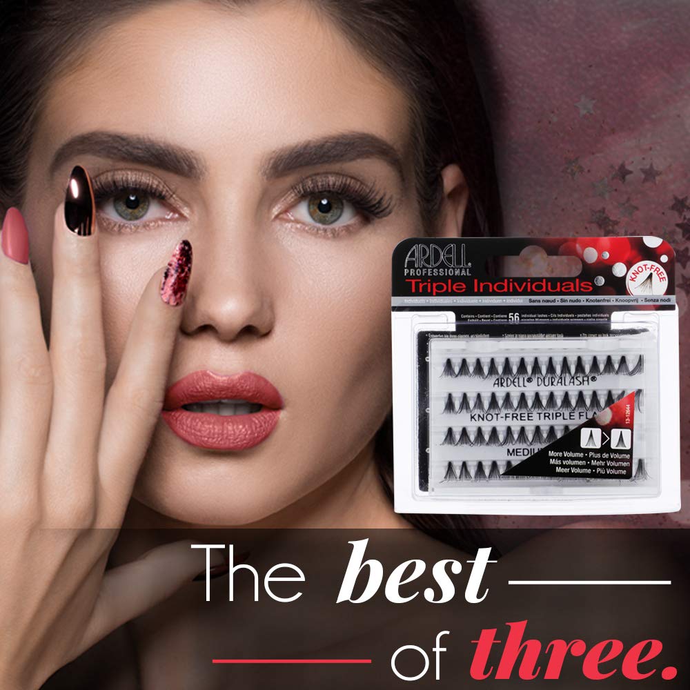Ardell Triple Individuals knot-free lash clusters blend naturally for a seamless finish