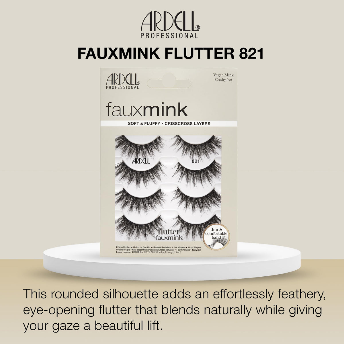 Ardell vegan cruelty-free lashes offer mink-like texture without animal products