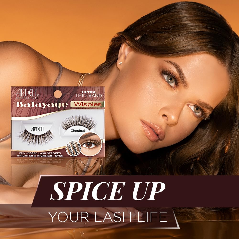 Ardell Wispies crisscross finish close-up for feather-light, natural wispy look