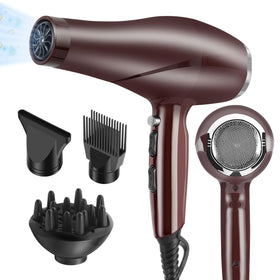 ARDIRO 2000W hair dryer front view showing powerful airflow for fast drying