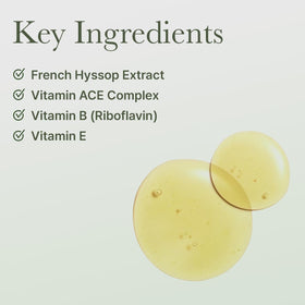 ARENCIA Hyssop Glow Sheet Mask ingredients highlight hyssop and vitamins A, C, E.