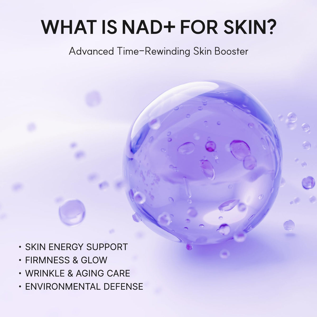 Arencia NAD+ Serum Booster Shot applying to face-eye area for targeted care.