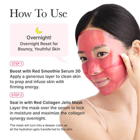 ARENCIA Red Collagen Jello Mask results glow on skin