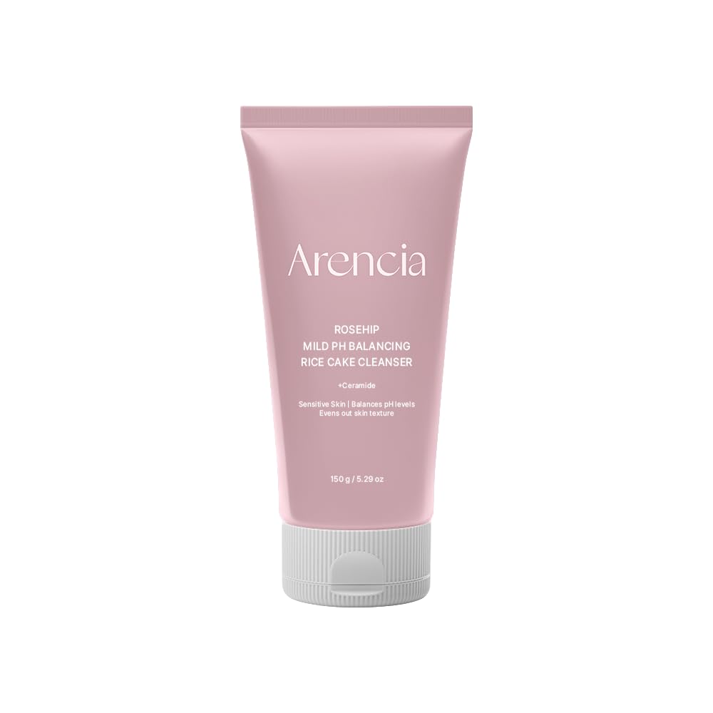 ARENCIA Rosehip Rice Cake Cleanser bottle pour for gentle cleansing