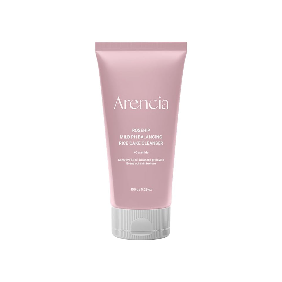 ARENCIA Rosehip Rice Cake Cleanser bottle pour for gentle cleansing