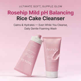 ARENCIA cleanser texture close-up rice cake inspired cushioning for cleansing