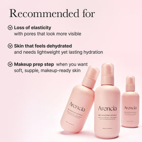 ARENCIA Red Smoothie Lotion packaging closeup with pump