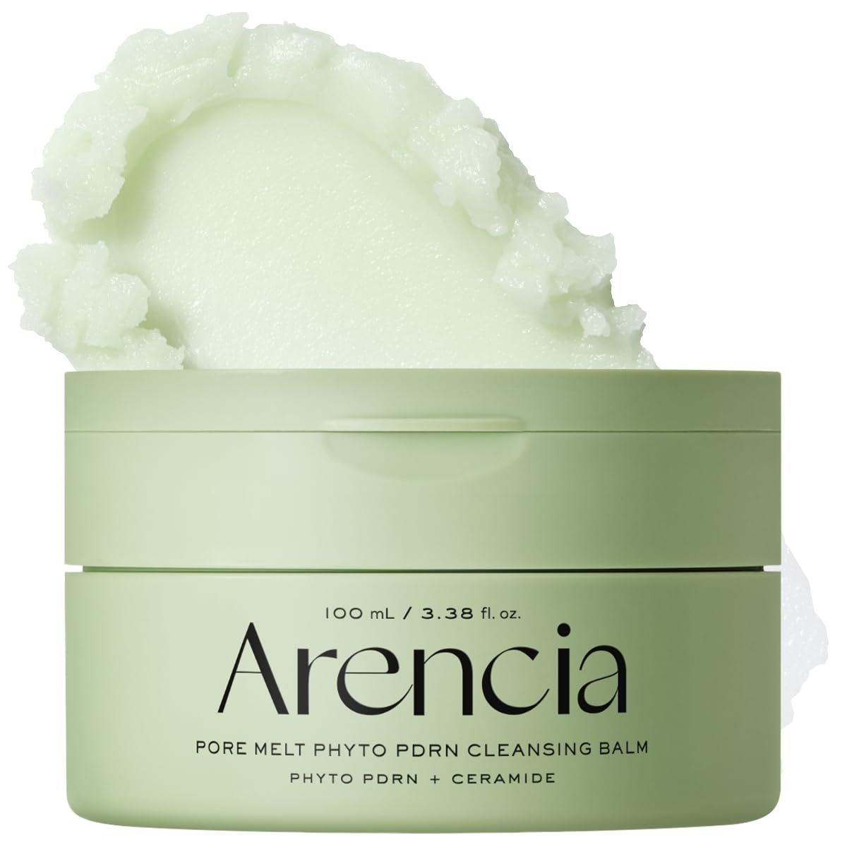 ARENCIA Pore Melt cleansing balm jar demonstrates gentle makeup removal.