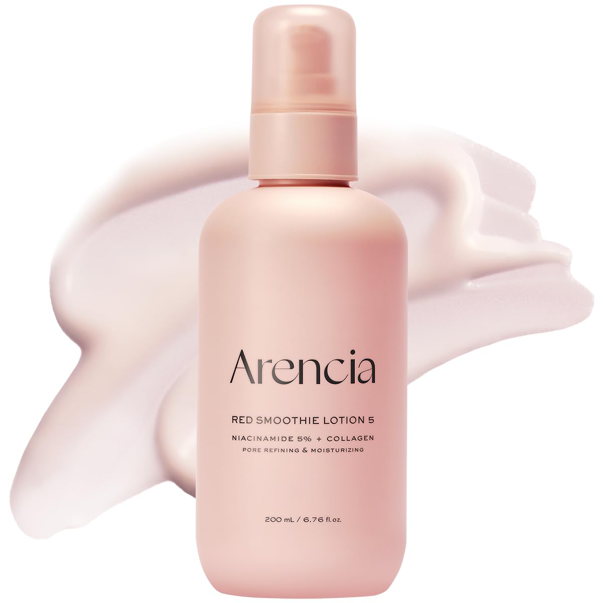 ARENCIA Red Smoothie Lotion bottle with pump for easy daily moisturization
