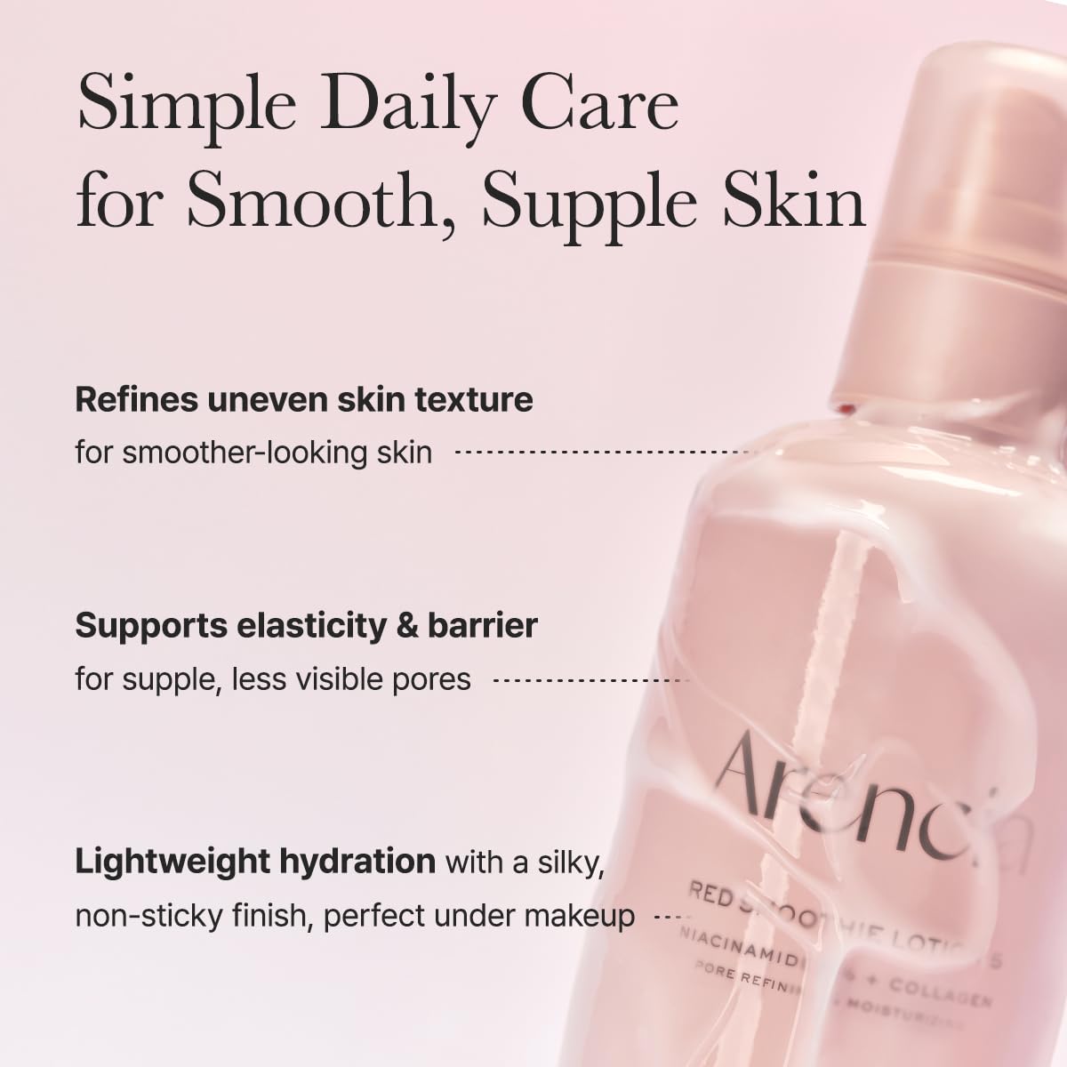 ARENCIA Red Smoothie Lotion peptide complex demonstrates skin-supporting benefits