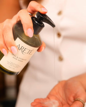 Close-up of carob seed highlights keratin-like conditioning from French Carob Seed.