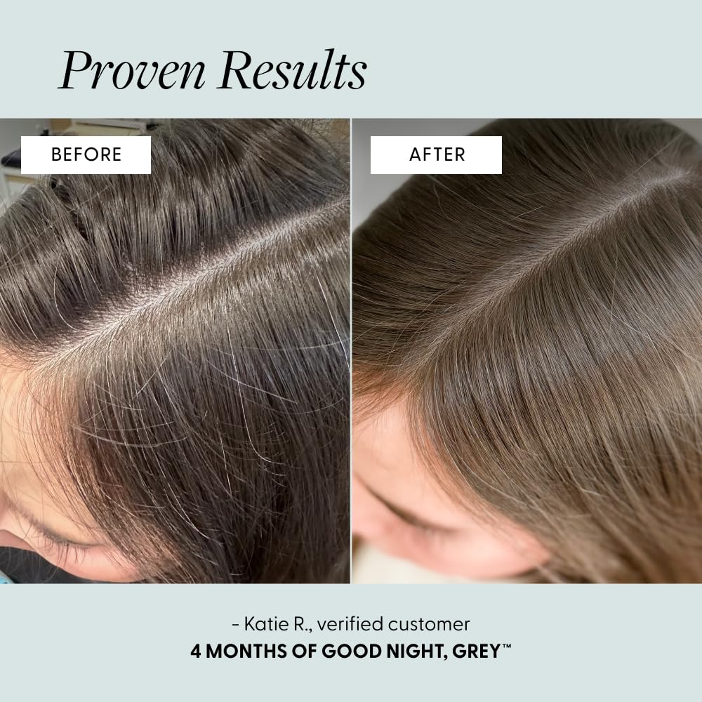 Arey Good Night Grey bottle with lavender fragrance offers soothing scalp care at night.