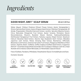 Arey Good Night Grey dropper enables precise nightly application for a lightweight feel.