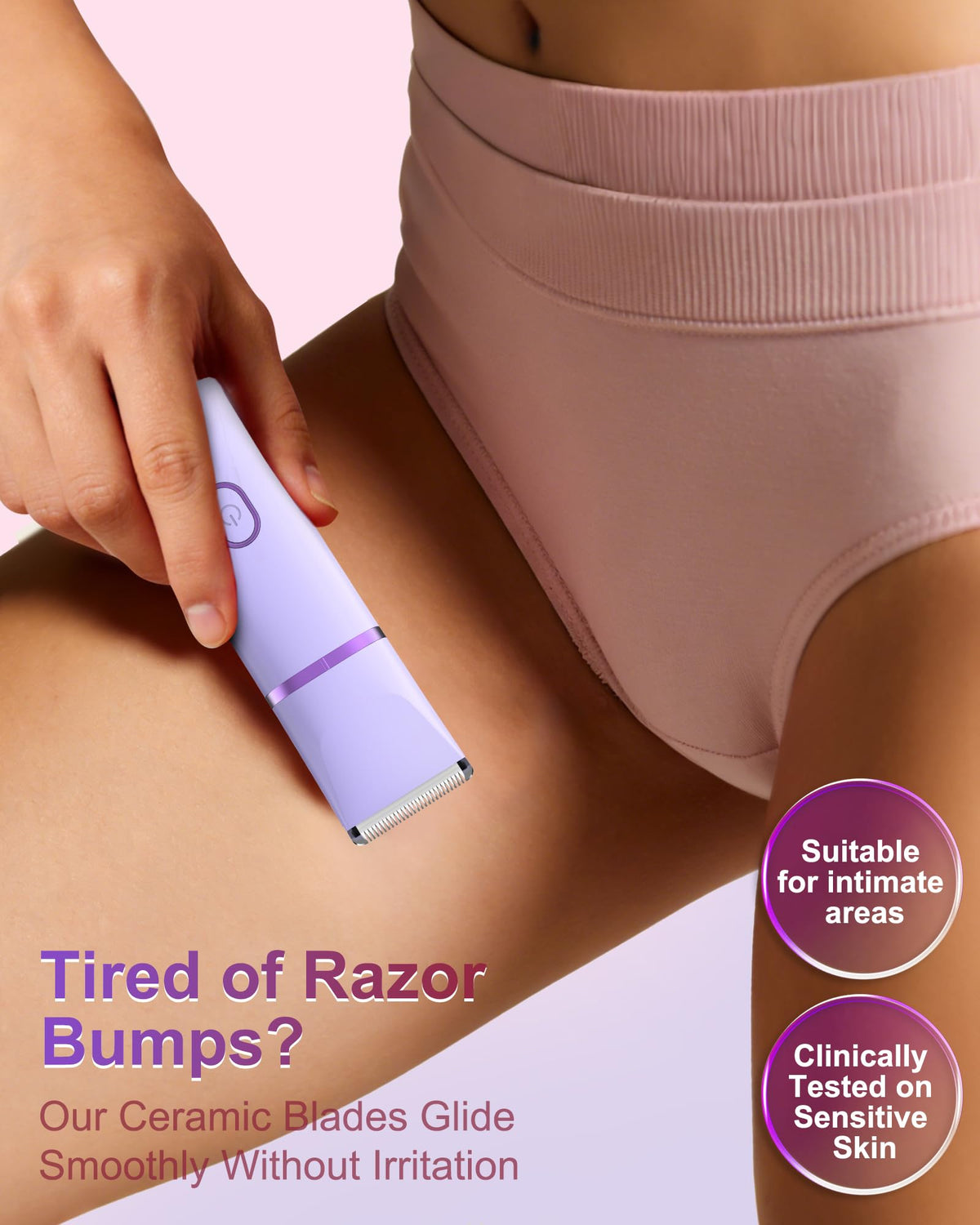 AREYZIN Bikini Trimmer narrow blade for precise bikini line and underarms