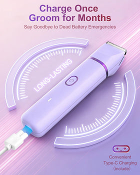 AREYZIN Mauve design trimmer with travel cap for on-the-go grooming