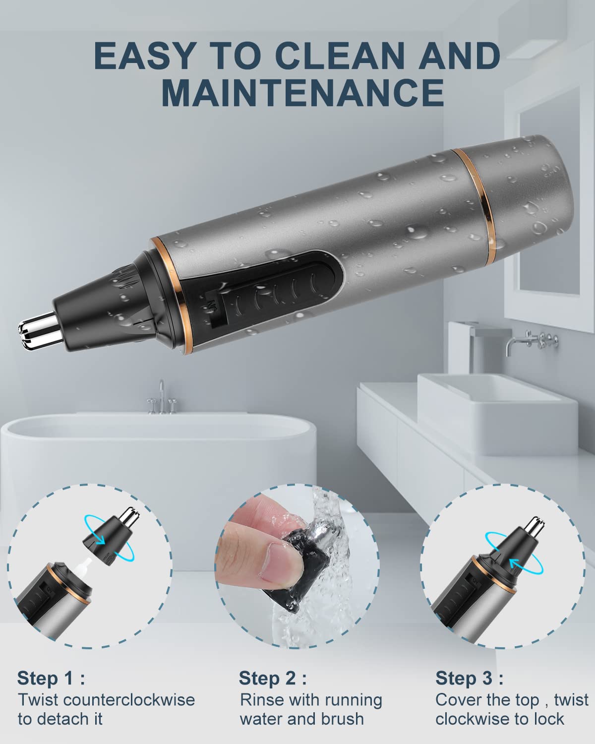 AREYZIN compact design fits in a grooming kit or bag