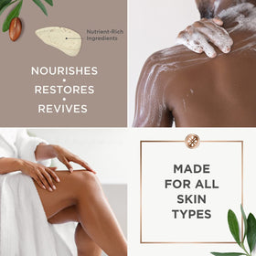 Argan Magic cleansing body wash in shower delivering a refreshing soft skin feel.