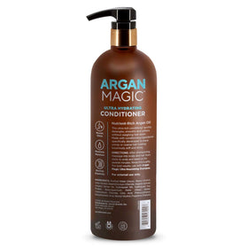 Argan Magic conditioner pump dispense enables easy, even application.