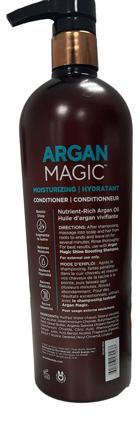 Argan Magic Moisturizing Conditioner demonstrates detangling action on wet hair.