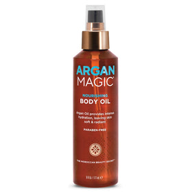 Argan Magic Nourishing Body Oil used daily for soft, hydrated skin.