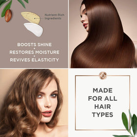Argan Magic shampoo in shower scene suggesting easy daily routine for shine