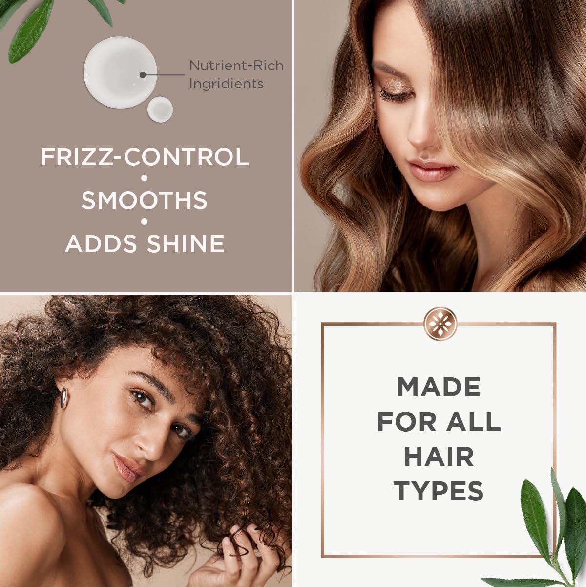 Argan Magic soft-touch hair result with reduced frizz and movement.
