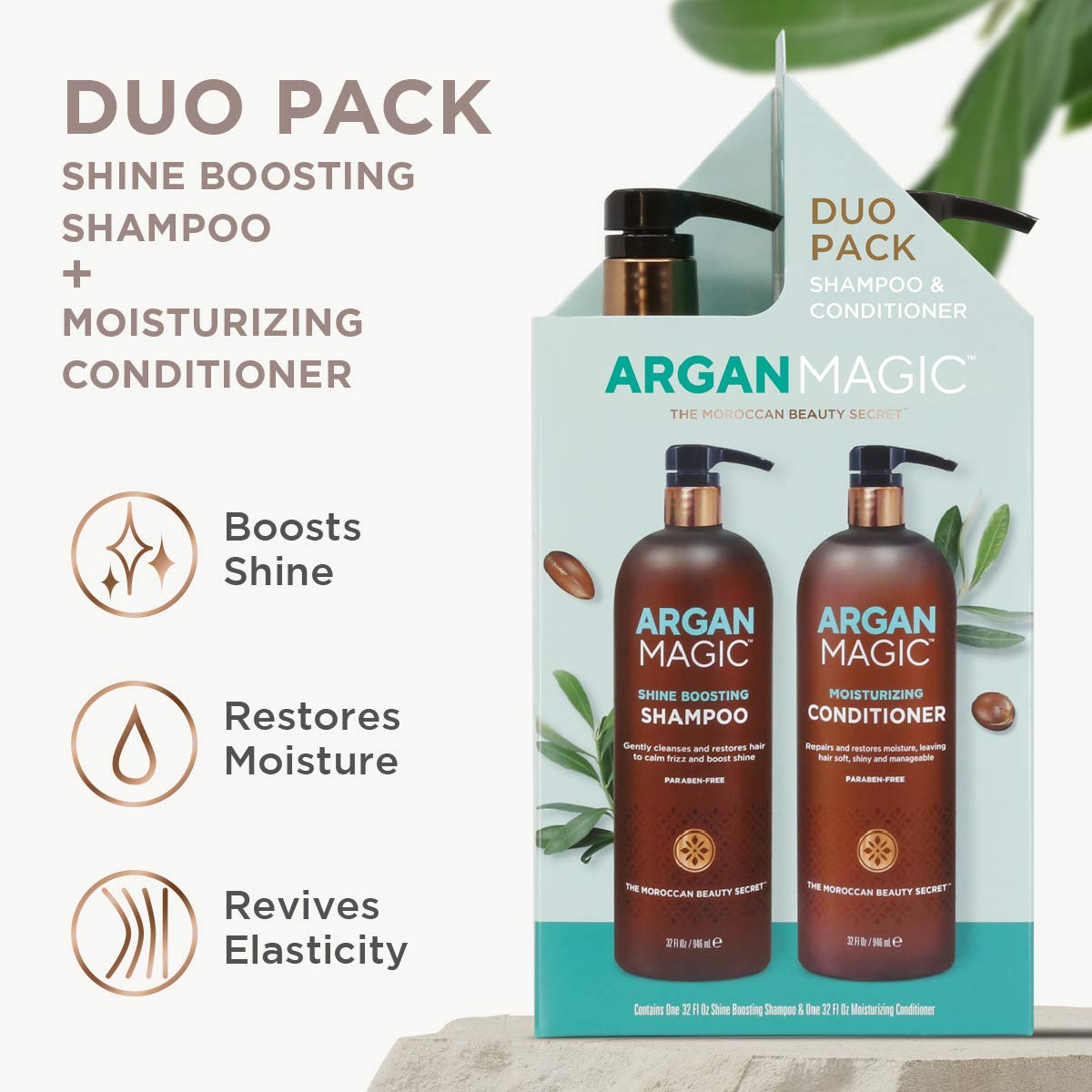 Argan Magic USA made label on bottle signaling quality and clean sourcing